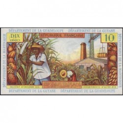 Antilles Françaises - Pick 8b - 10 francs - Série Y.7 - 1966 - Etat : NEUF