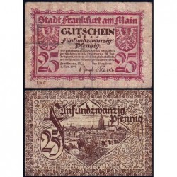 Allemagne - Notgeld - Frankfurt am Main - 25 pfennig - Série C - 01/11/1919 - Etat : TB-
