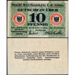 Allemagne - Notgeld - Seehausen-in-Altmark - 10 pfennig - 10/06/1917 - Etat : SPL