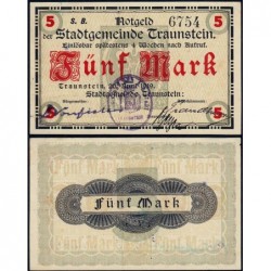 Allemagne - Notgeld - Traunstein - 5 mark - 20/04/1919 - Etat : NEUF