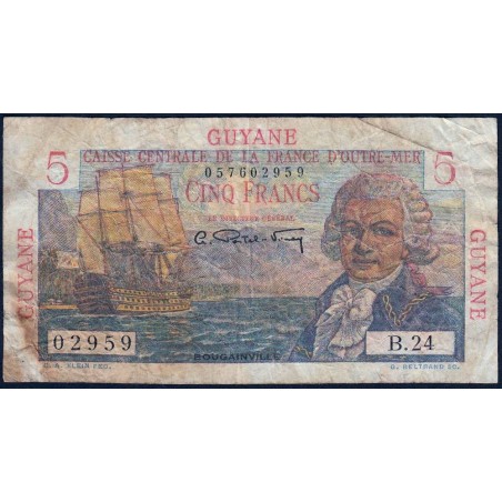 Guyane Française - Pick 19 - 5 francs - Série B.24 - 1946 - Etat : B+