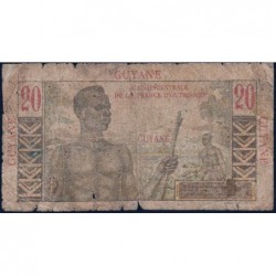 Guyane Française - Pick 21 - 20 francs - Série W.5 (remplacement) - 1946 - Etat : AB
