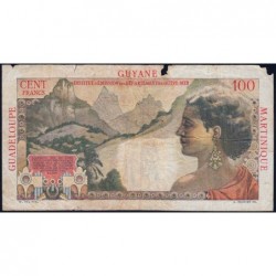 Antilles Françaises - Pick 1 - 1 nouv. franc sur 100 francs - Série Y.1 - 1960 - Etat : B