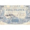 Guyane Française - Pick 1h - 5 francs - Série G.41 - 1942 - Etat : TB