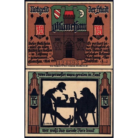 Allemagne - Notgeld - Glauchau - 75 pfennig - Type 2 - 01/05/1921 - Etat : pr.NEUF