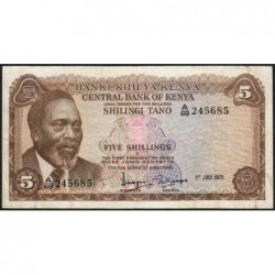 Kenya - Pick 6c - 5 shillings - Série A/69 - 01/07/1972 - Etat : TB+