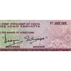 Kenya - Pick 10b - 100 shillings - Série A/24 - 01/07/1971 - Etat : TB