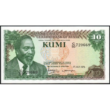 Kenya - Pick 16 - 10 shillings - Série C/50 - 01/07/1978 - Etat : NEUF