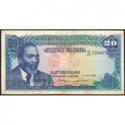 Kenya - Pick 17 - 20 shillings - Série C/15 - 01/07/1978 - Etat : TB+