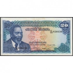 Kenya - Pick 17 - 20 shillings - Série C/33 - 01/07/1978 - Etat : SUP