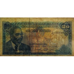 Kenya - Pick 17 - 20 shillings - Série C/49 - 01/07/1978 - Variété - Etat : TB+