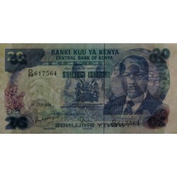 Kenya - Pick 21c - 20 shillings - Série D/99 - 01/07/1984 - Etat : TTB+