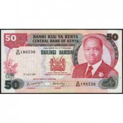 Kenya - Pick 22d - 50 shillings - Série D/85 - 01/07/1987 - Etat : TB+