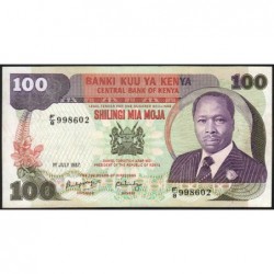 Kenya - Pick 23e - 100 shillings - Série F/8 - 01/07/1987 - Etat : TTB