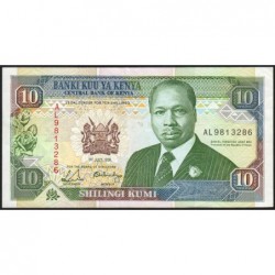 Kenya - Pick 24c - 10 shillings - Série AL - 01/07/1991 - Etat : TTB+