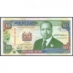 Kenya - Pick 24e - 10 shillings - Série AX - 01/07/1993 - Etat : TTB+