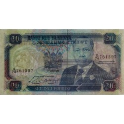 Kenya - Pick 25d - 20 shillings - Série G/78 - 01/07/1991 - Etat : pr.NEUF
