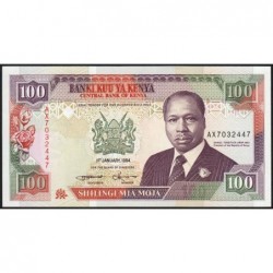 Kenya - Pick 27f - 100 shillings - Série AX - 01/01/1994 - Etat : NEUF