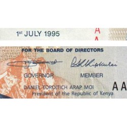 Kenya - Pick 32 - 20 shillings - Série AA - 01/07/1995 - Etat : TTB+