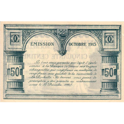 La Rochelle - Pirot 66-1 - 50 centimes - Série A - 10/1915 - Etat : SUP