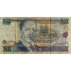 Kenya - Pick 32 - 20 shillings - Série AE - 01/07/1995 - Etat : TTB+