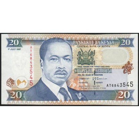 Kenya - Pick 35b - 20 shillings - Série AT - 01/07/1997 - Etat : SUP