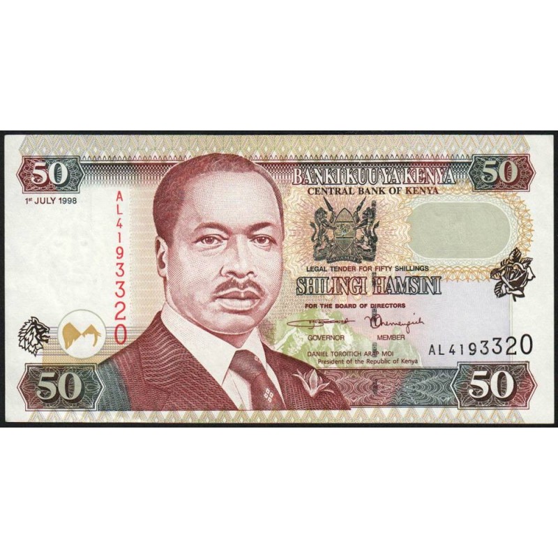 Kenya - Pick 36c - 50 shillings - Série AL - 01/07/1998 - Etat : TTB+