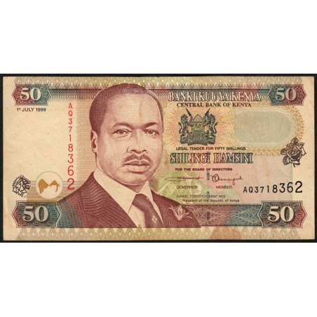 Kenya - Pick 36d - 50 shillings - Série AQ - 01/07/1999 - Etat : TB+