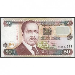 Kenya - Pick 36e - 50 shillings - Série AS - 01/07/2000 - Etat : pr.NEUF