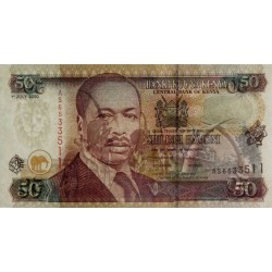 Kenya - Pick 36e - 50 shillings - Série AS - 01/07/2000 - Etat : pr.NEUF