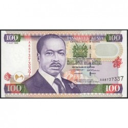 Kenya - Pick 37a_1 - 100 shillings - Série AA - 01/01/1996 - Etat : NEUF