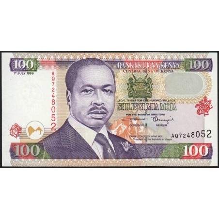 Kenya - Pick 37d - 100 shillings - Série AQ - 01/07/1999 - Etat : pr.NEUF