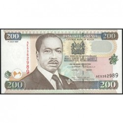 Kenya - Pick 38b - 200 shillings - Série AE - 01/07/1997 - Etat : NEUF