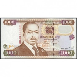 Kenya - Pick 40b - 1'000 shillings - Série AG - 01/07/1999 - Etat : pr.NEUF