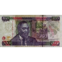 Kenya - Pick 42a - 100 shillings - Série BS - 02/02/2004 - Etat : TTB