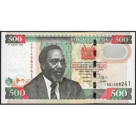 Kenya - Pick 44c - 500 shillings - Série AQ - 02/08/2004 - Etat : NEUF