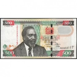 Kenya - Pick 44c - 500 shillings - Série AQ - 02/08/2004 - Etat : SUP