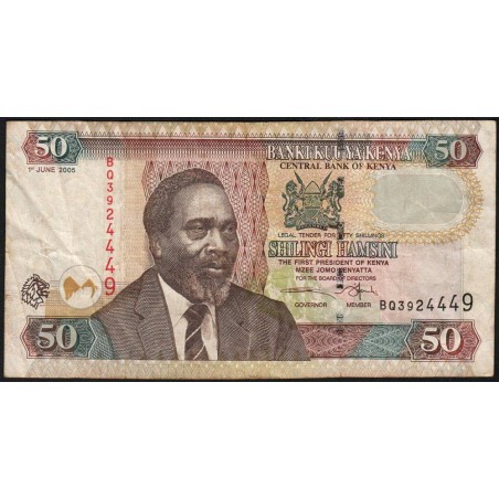 Kenya - Pick 47a - 50 shillings - Série BQ - 01/06/2005 - Etat : TB