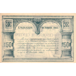 La Rochelle - Pirot 66-1 - 50 centimes - Série G - 10/1915 - Etat : SPL