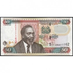 Kenya - Pick 47c - 50 shillings - Série CR - 03/03/2008 - Etat : NEUF