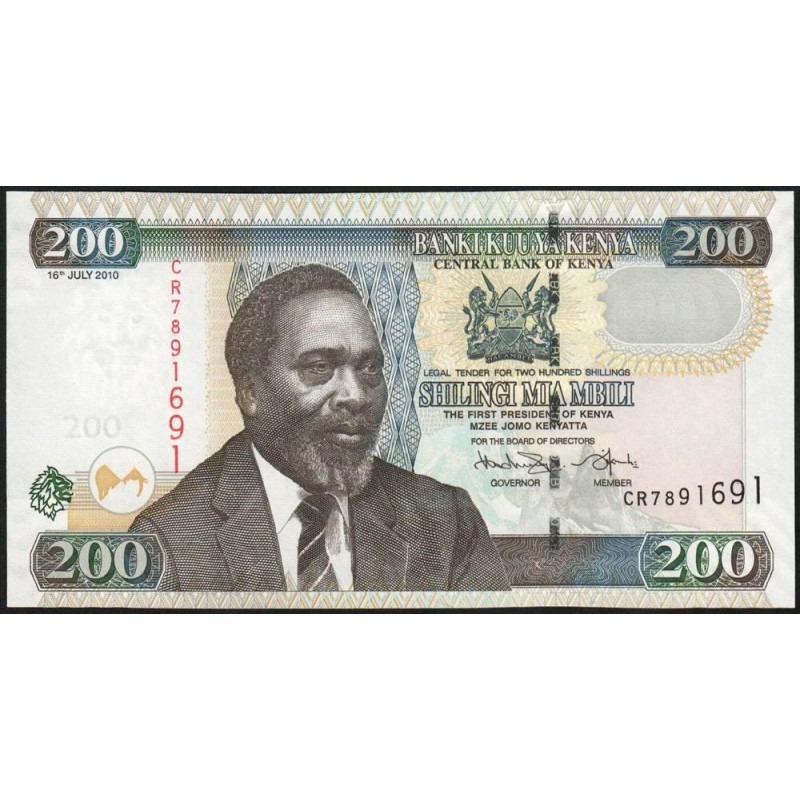 Kenya - Pick 49e - 200 shillings - Série CR - 16/07/2010 - Etat : pr.NEUF