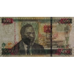Kenya - Pick 50e - 500 shillings - Série BG - 16/07/2010 - Etat : pr.NEUF