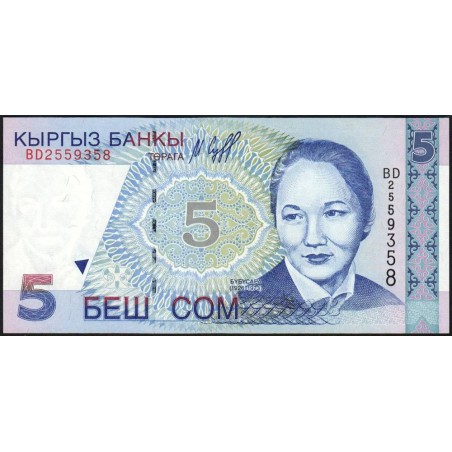 Kirghizistan - Pick 13 - 5 som - série BD - 1997 - Etat : NEUF