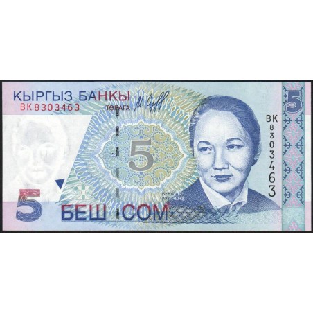 Kirghizistan - Pick 13 - 5 som - série BK - 1997 - Etat : NEUF