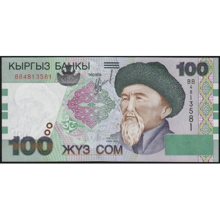 Kirghizistan - Pick 21 - 100 som - série BB - 2002 - Etat : NEUF