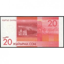 Kirghizistan - Pick 24a - 20 som - série CB - 2009 - Etat : NEUF