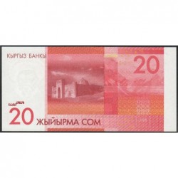 Kirghizistan - Pick 24a - 20 som - série CI - 2009 - Etat : NEUF