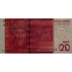 Kirghizistan - Pick 24a - 20 som - série CI - 2009 - Etat : NEUF