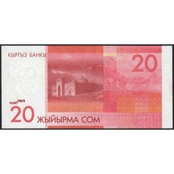 Kirghizistan - Pick 24b - 20 som - série DA - 2016 - Etat : NEUF