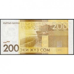 Kirghizistan - Pick 27a - 200 som - série CA - 2010 - Etat : NEUF
